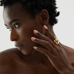 Anello acciaio placcato oro PVD 18k "VIVIAN" Rings km5m85-r3.myshopify.com