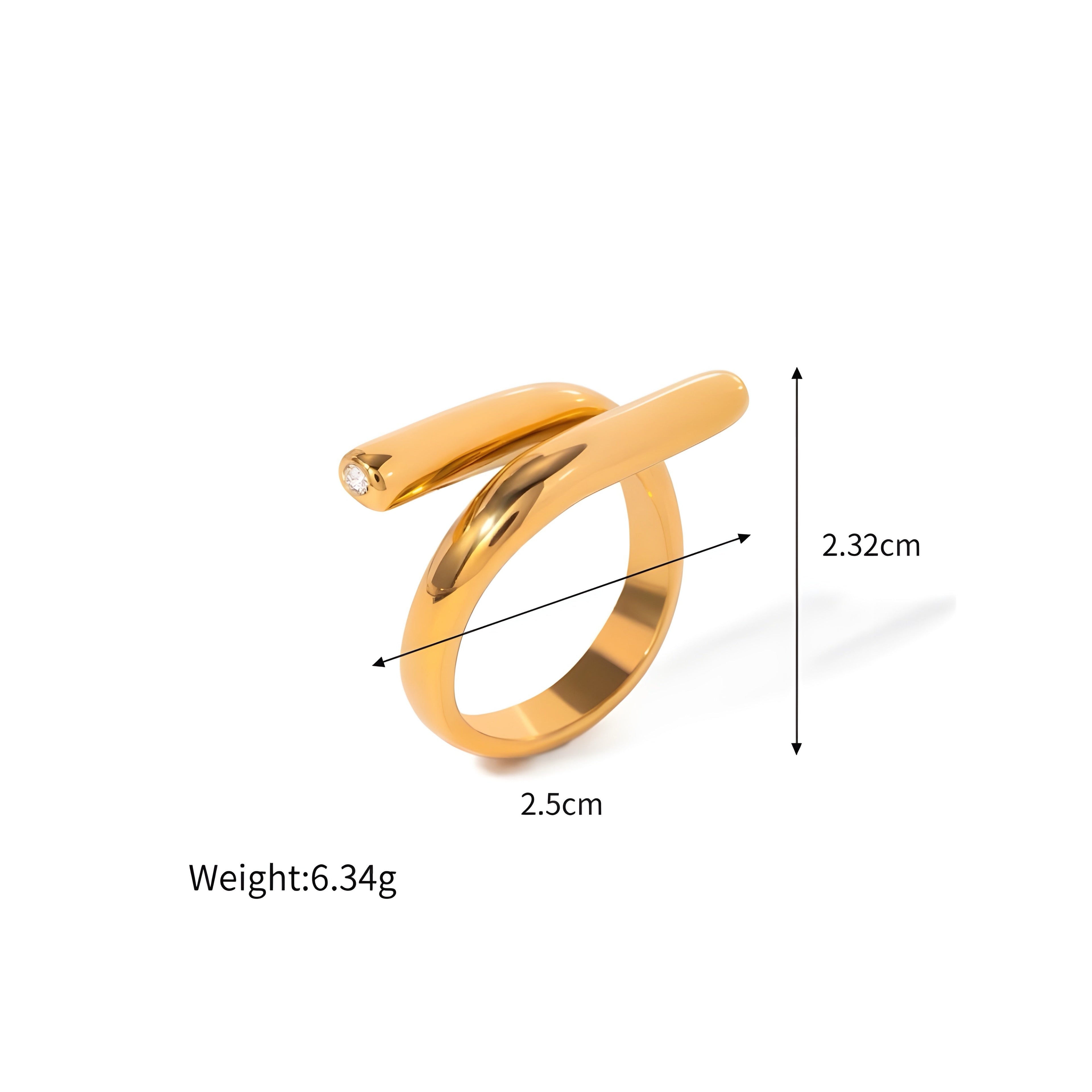 Anello acciaio placcato oro PVD "GRETA" product_type km5m85-r3.myshopify.com