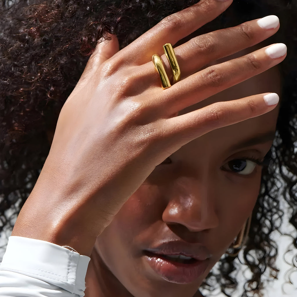 Anello acciaio placcato oro PVD "GRETA" product_type km5m85-r3.myshopify.com