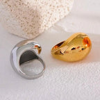 Anello in Acciaio Inossidabile Placcato Oro PVD - ARCHANA - Eleganza Senza Tempo | gioielli perfetti Rings km5m85-r3.myshopify.com