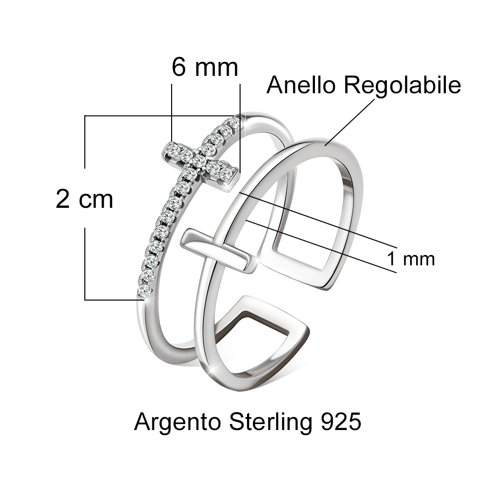 Anello regalo mamma in argento 925 - Croce Anello km5m85-r3.myshopify.com