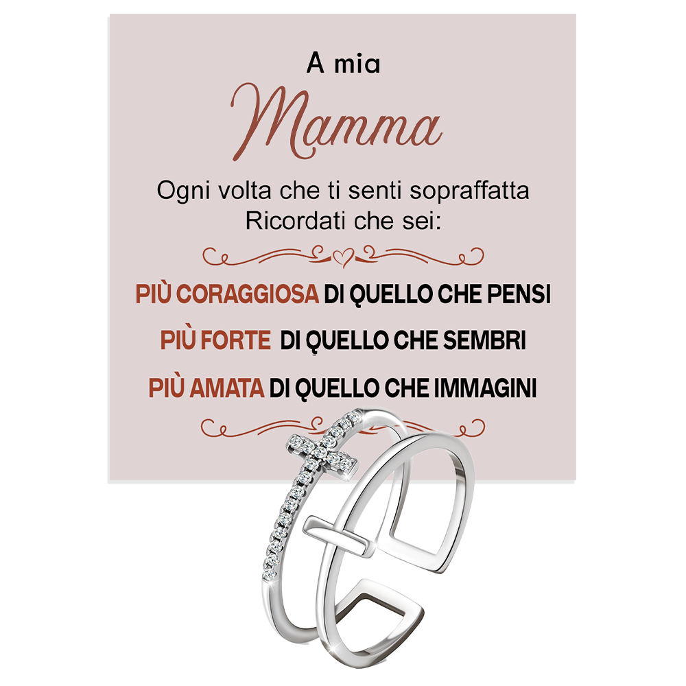 Anello regalo mamma in argento 925 - Croce Anello km5m85-r3.myshopify.com