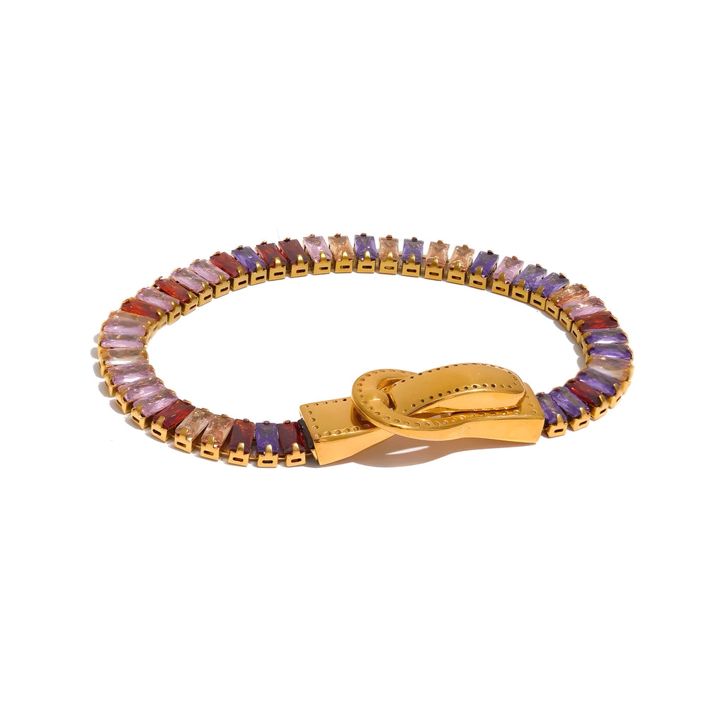 Bracciale Acciaio Placcato Oro PVD "BEATRICE" Bracelets km5m85-r3.myshopify.com