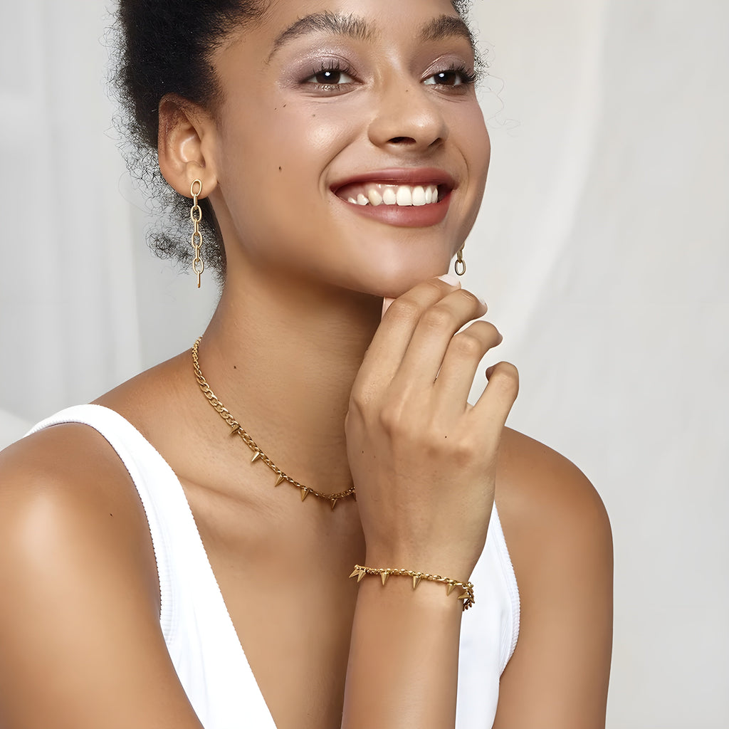 Bracciale Acciaio Placcato Oro PVD "JARRETT" Bracelets km5m85-r3.myshopify.com