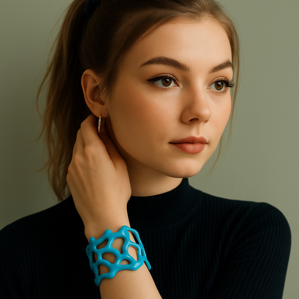 Bracciale Coral Luxe Smalto Rosso Bianco Turchese - Statement Elegante PARNIN Bracelets km5m85-r3.myshopify.com