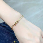 Bracciale Oro 18K Occhio di Gatto - Eleganza Luminosa | Gioielli Perfetti Bracciale km5m85-r3.myshopify.com