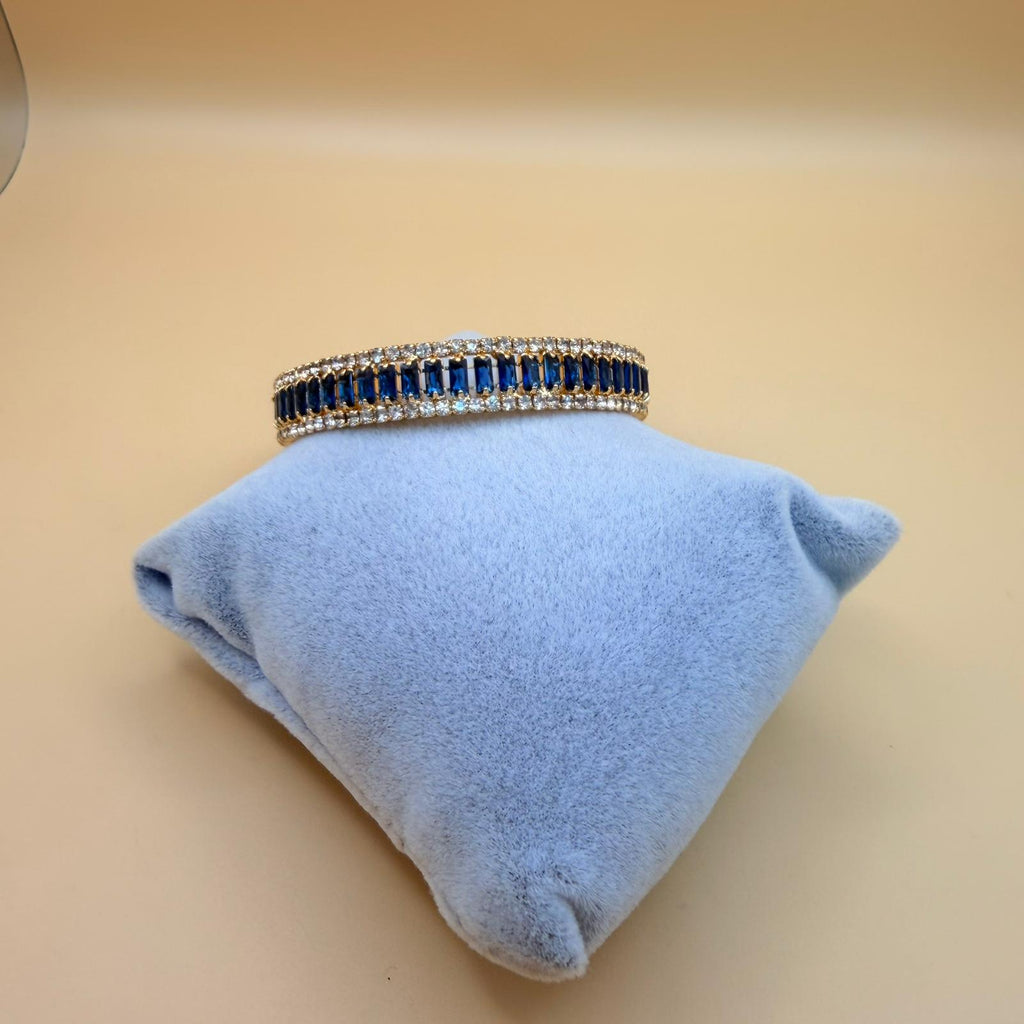 Bracciale Placcato Oro con Gemme Colorate Regal Shine- Lusso Artigianale PARNIN Bracelet km5m85-r3.myshopify.com