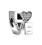 LOVE Charm S925 Silber – Funkelnde Zirkone, tiefe Botschaft | schmuck.it - ​​​​schmuck.it