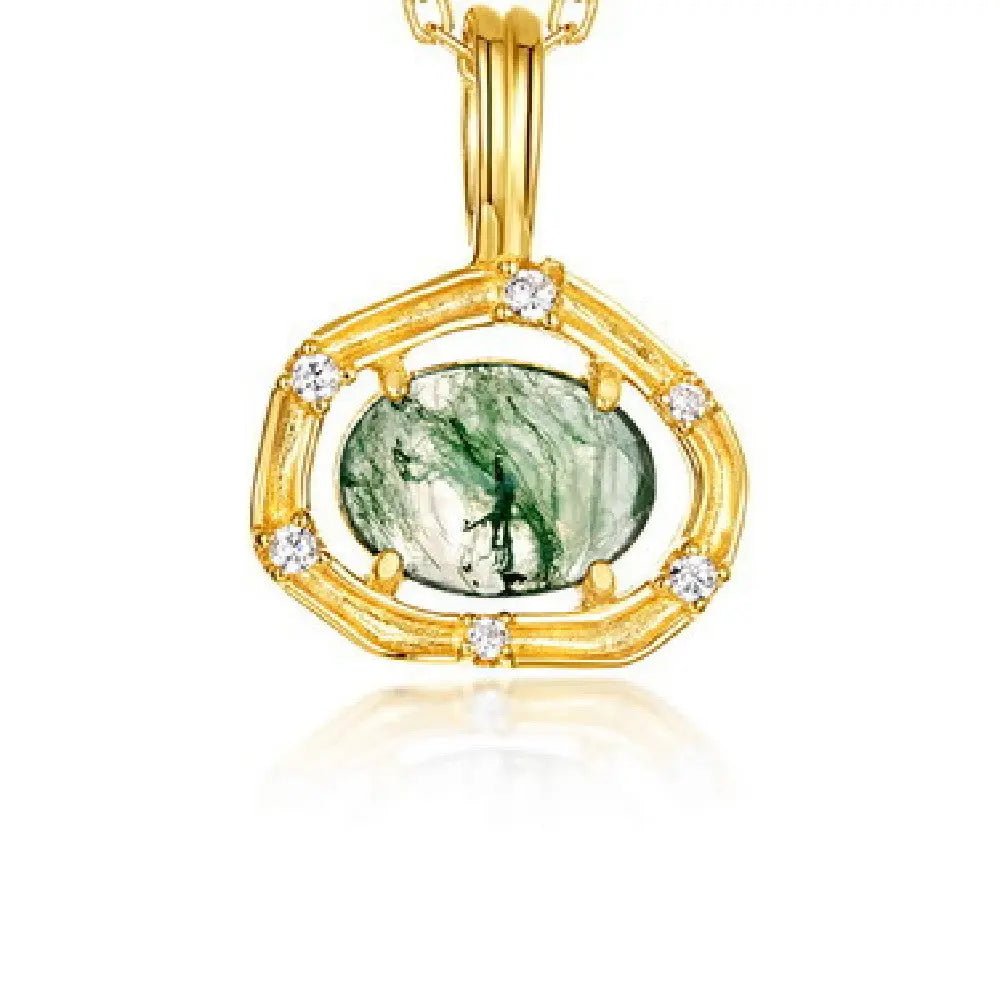 Collana Agete Argento S925 - Design Giapponese, Verde Muschio | Gioielli Perfetti Collana km5m85-r3.myshopify.com