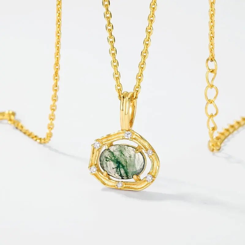 Collana Agete Argento S925 - Design Giapponese, Verde Muschio | Gioielli Perfetti Collana km5m85-r3.myshopify.com