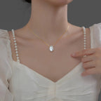 Collana Argento S925 con Perla Irregolare - Eleganza Naturale | Gioielli Perfetti Collana km5m85-r3.myshopify.com