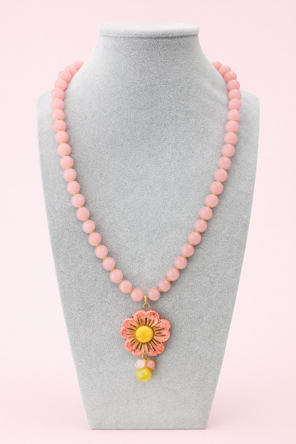 Collana Floral Bloom Perline e Fiore - Artigianale Fatto a Mano PARNIN Necklaces km5m85-r3.myshopify.com
