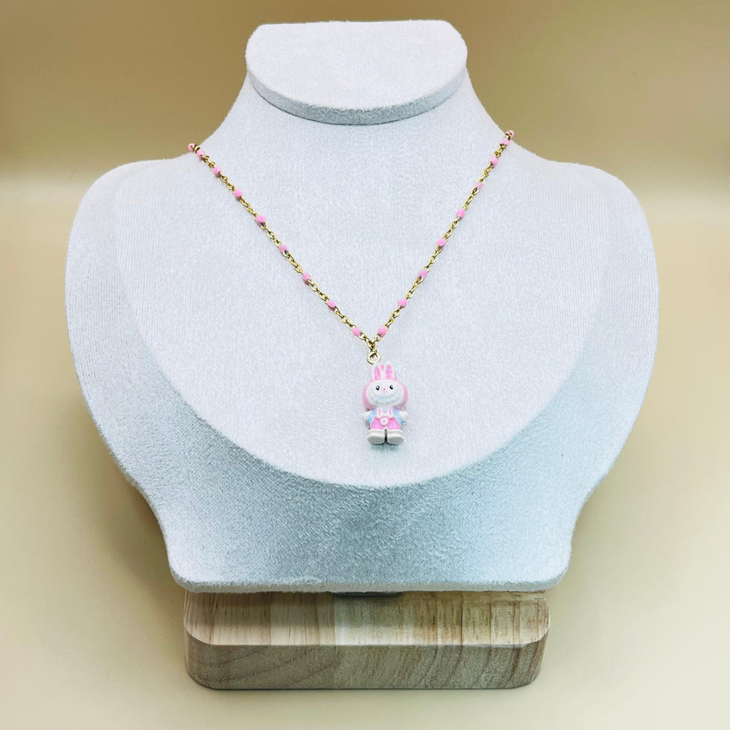 Collana Kawaii Labubu Perline Oro - Ciondolo Cartoon Smaltato PARNIN Necklaces km5m85-r3.myshopify.com