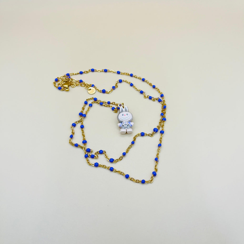 Collana Kawaii Labubu Perline Oro - Ciondolo Cartoon Smaltato PARNIN Necklaces km5m85-r3.myshopify.com