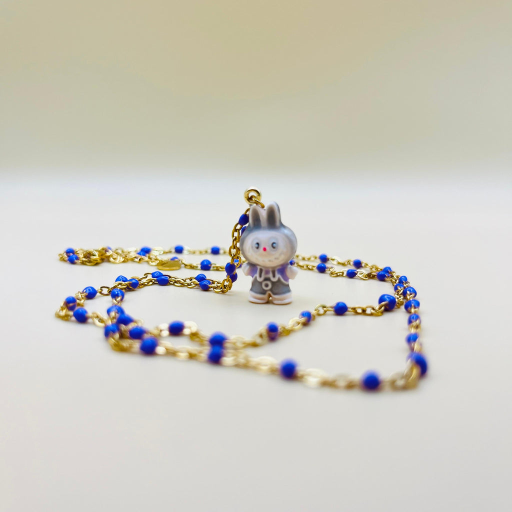 Collana Kawaii Labubu Perline Oro - Ciondolo Cartoon Smaltato PARNIN Necklaces km5m85-r3.myshopify.com