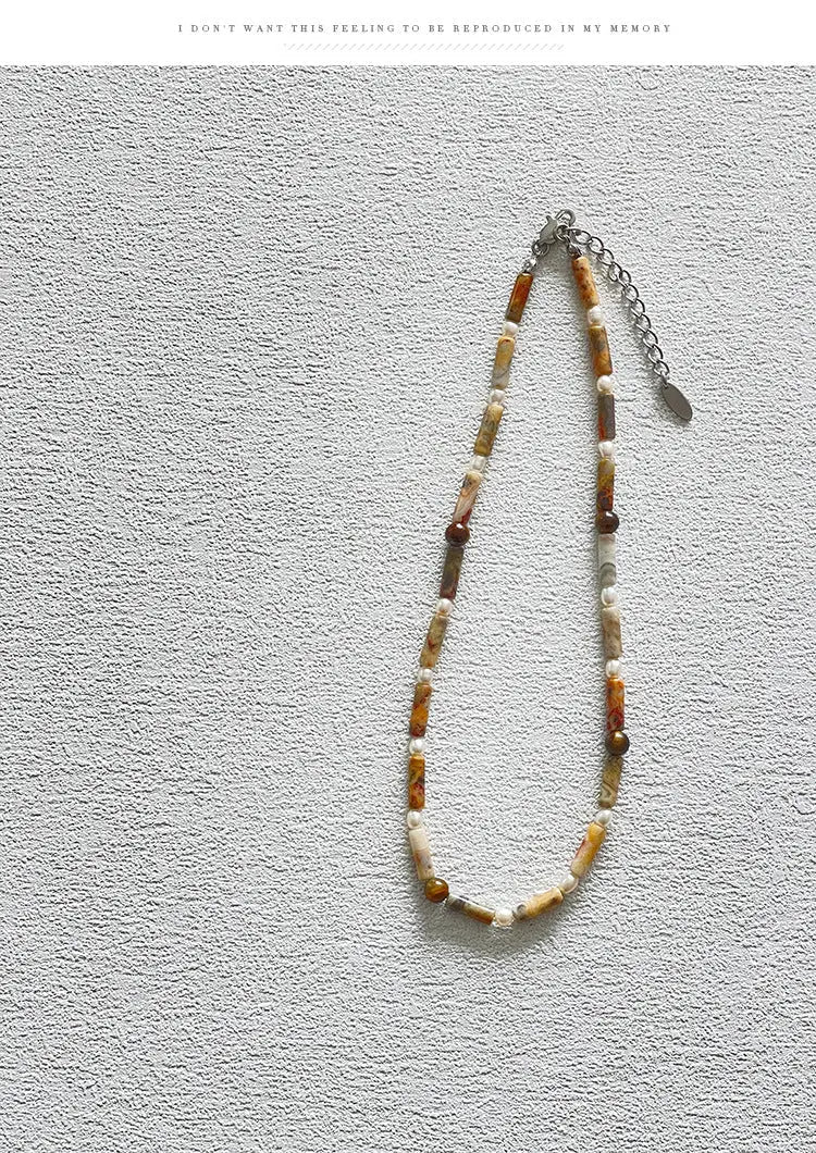 Collana Raffinata con Perle d'Acqua Dolce e Occhio di Tigre | Gioielli Perfetti Collana km5m85-r3.myshopify.com