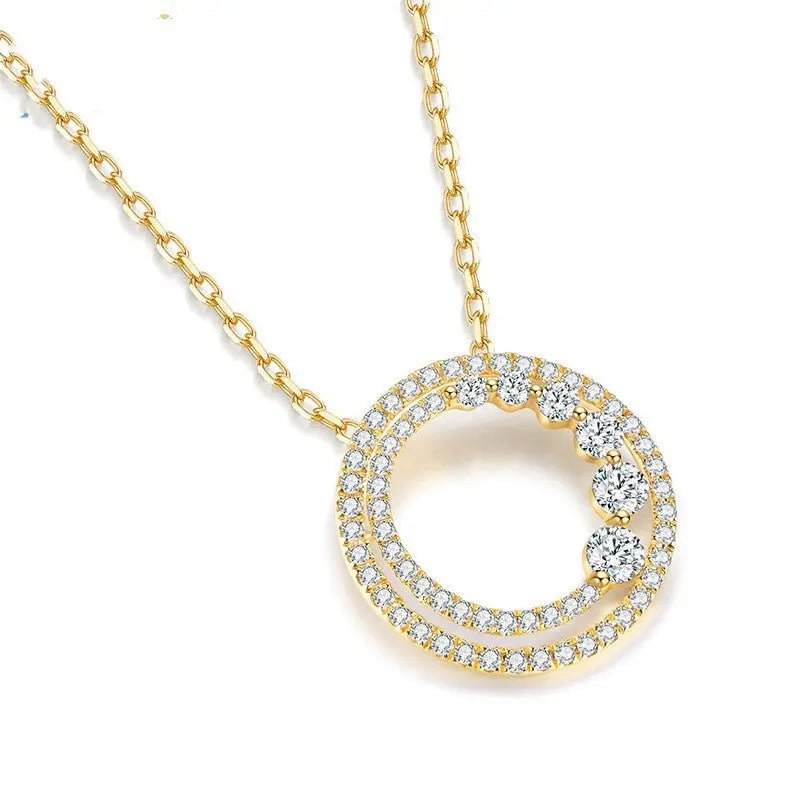 Collana Rotonda Oro Rosa 18K con Diamanti 0.10ct - Eleganza Eterna | Gioielli Perfetti Collana km5m85-r3.myshopify.com