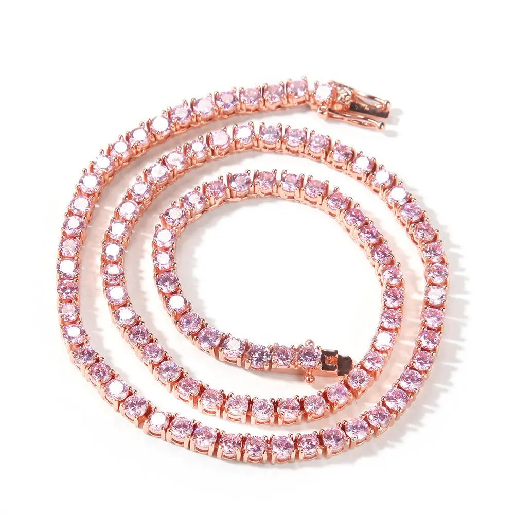 Collana Tennis Zirconi Scintillanti Oro Rosa 3 Micron - Eleganza Senza Tempo | Gioielli Perfetti Collana km5m85-r3.myshopify.com