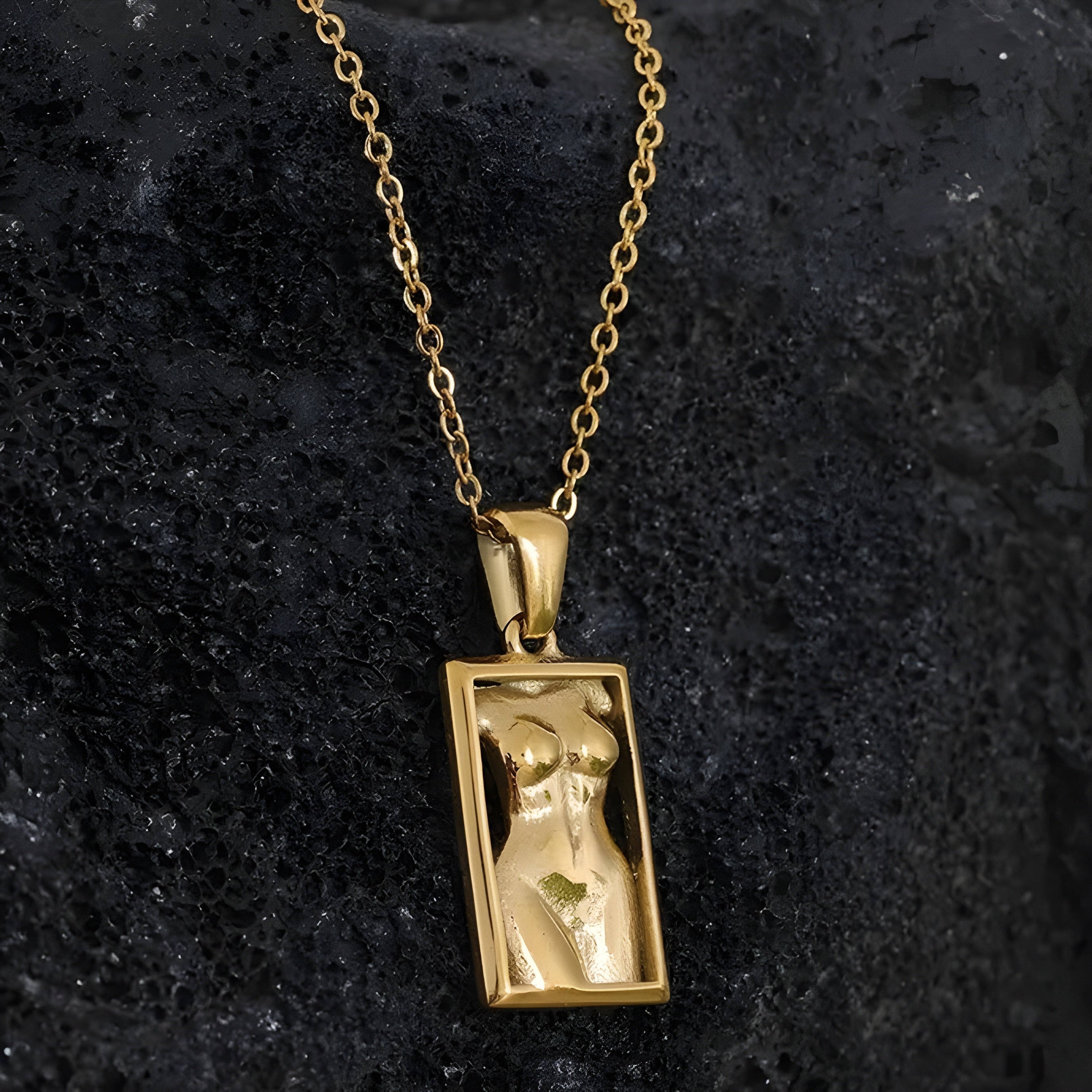 Collana acciaio placcato oro PVD 18k "ROMANESQUE" Necklaces km5m85-r3.myshopify.com