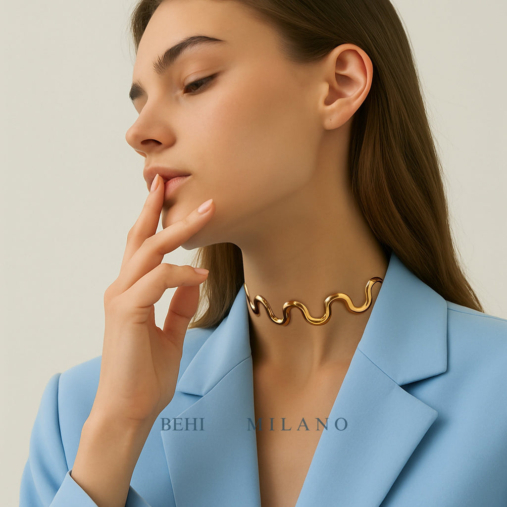 Collana acciaio placcato oro PVD "MILA" Necklaces km5m85-r3.myshopify.com