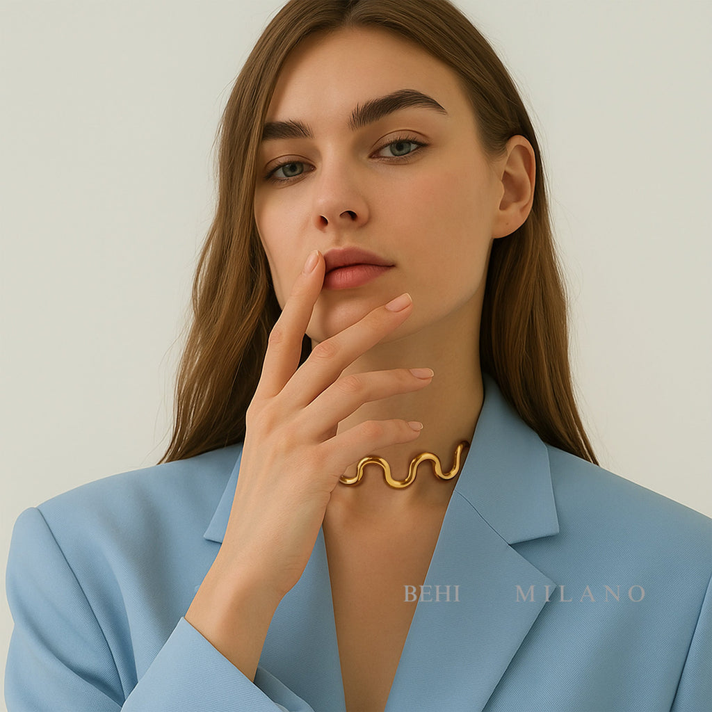 Collana acciaio placcato oro PVD "MILA" Necklaces km5m85-r3.myshopify.com