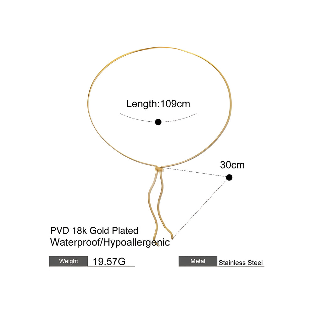 Collana acciaio placcato oro PVD "SHARON", Collana Lunga Necklaces km5m85-r3.myshopify.com