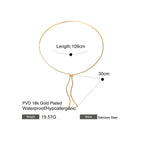 Collana acciaio placcato oro PVD "SHARON", Collana Lunga Necklaces km5m85-r3.myshopify.com