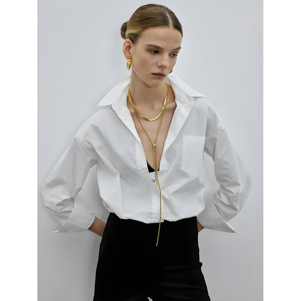 Collana acciaio placcato oro PVD "SHARON", Collana Lunga Necklaces km5m85-r3.myshopify.com