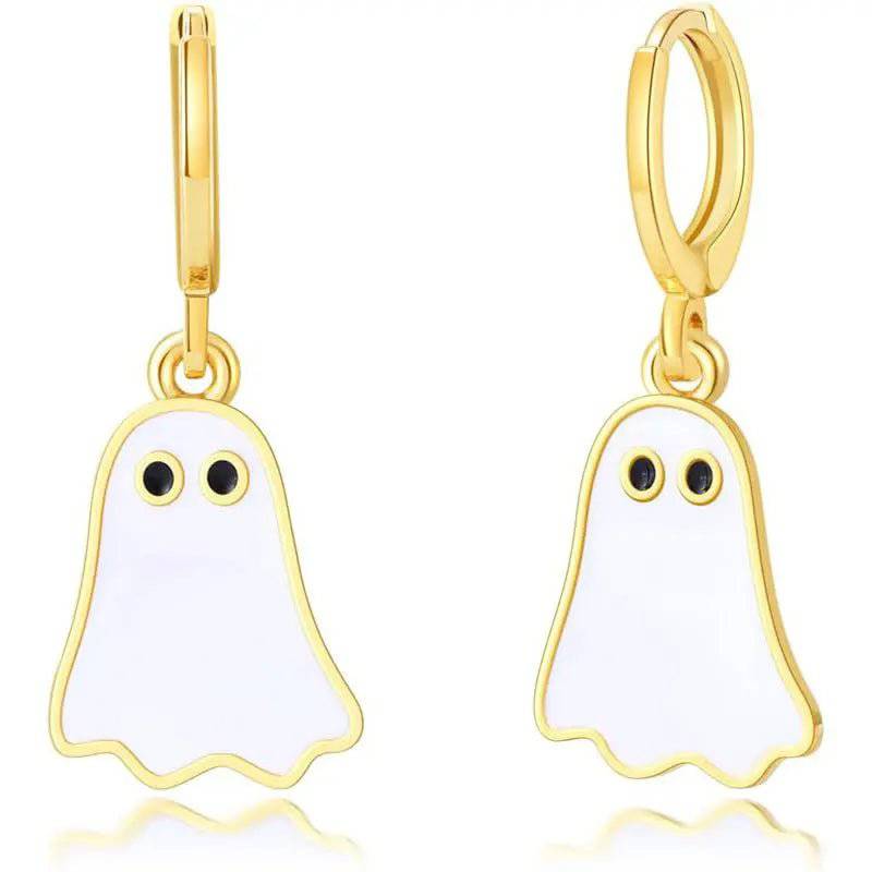 Orecchini Fantasma Placcati Oro - Eleganza Misteriosa per Halloween e Ogni Giorno | Gioielli Perfetti Orecchini km5m85-r3.myshopify.com