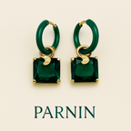 Orecchini a Cerchio Eternal Charm Smalto e Pietre - Eleganza Colorata PARNIN Earrings km5m85-r3.myshopify.com