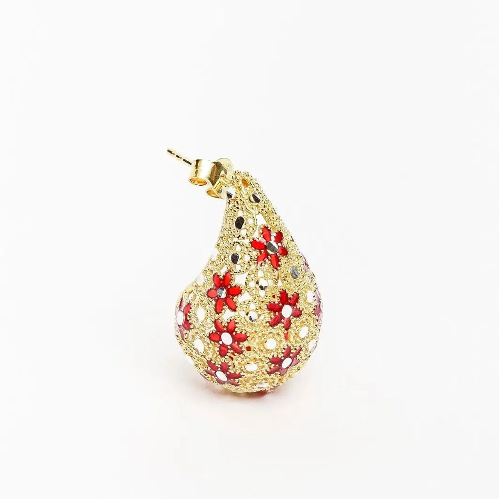 Orecchini a Goccia "Power Drop" in Argento 925 Placcato Oro 18k - Eleganza Artigianale Italiana | Mina Mina - gioielliperfetti.it