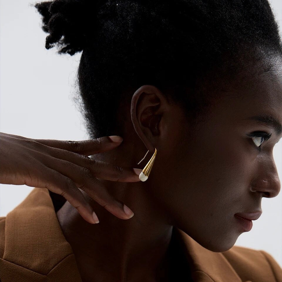 Orecchini acciaio placcato oro 18K PVD "MALIN" Earrings km5m85-r3.myshopify.com