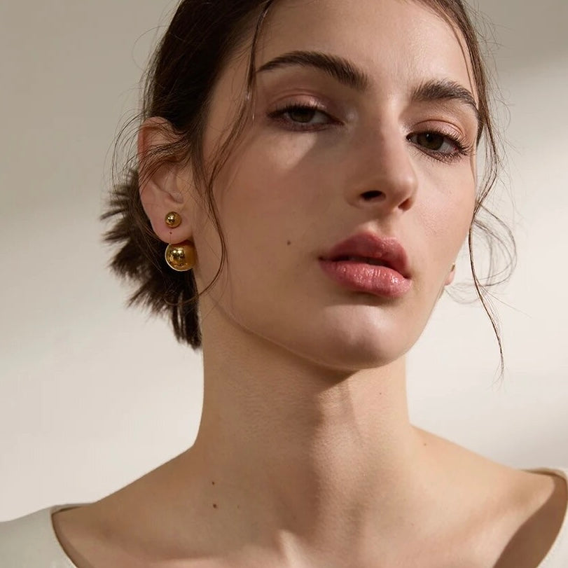 Orecchini acciaio placcato oro PVD 18k "AUDREY" Earrings km5m85-r3.myshopify.com