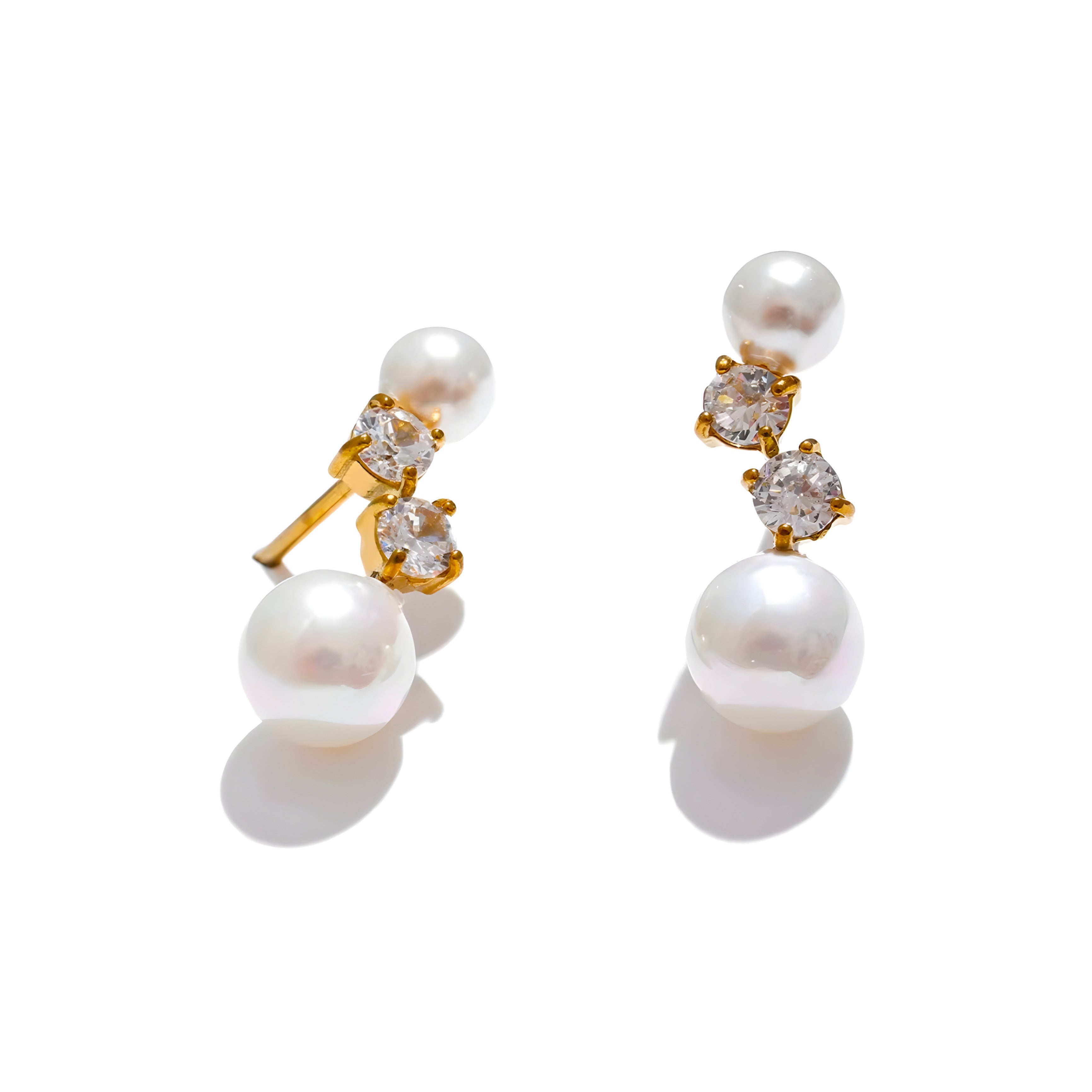 Orecchini acciaio placcato oro PVD 18k "DIANA" Earrings km5m85-r3.myshopify.com