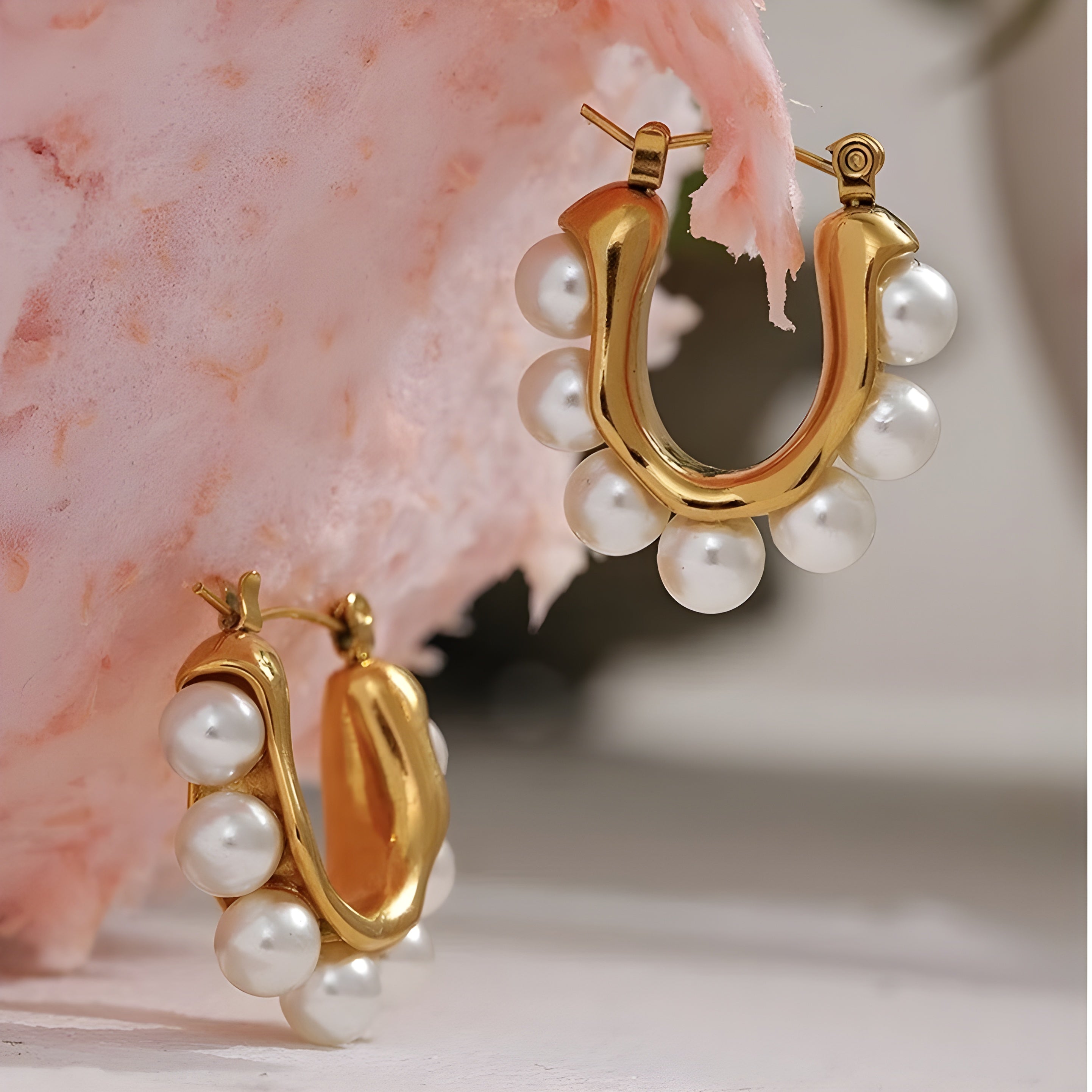 Orecchini acciaio placcato oro PVD 18k "JOSA" Earrings km5m85-r3.myshopify.com