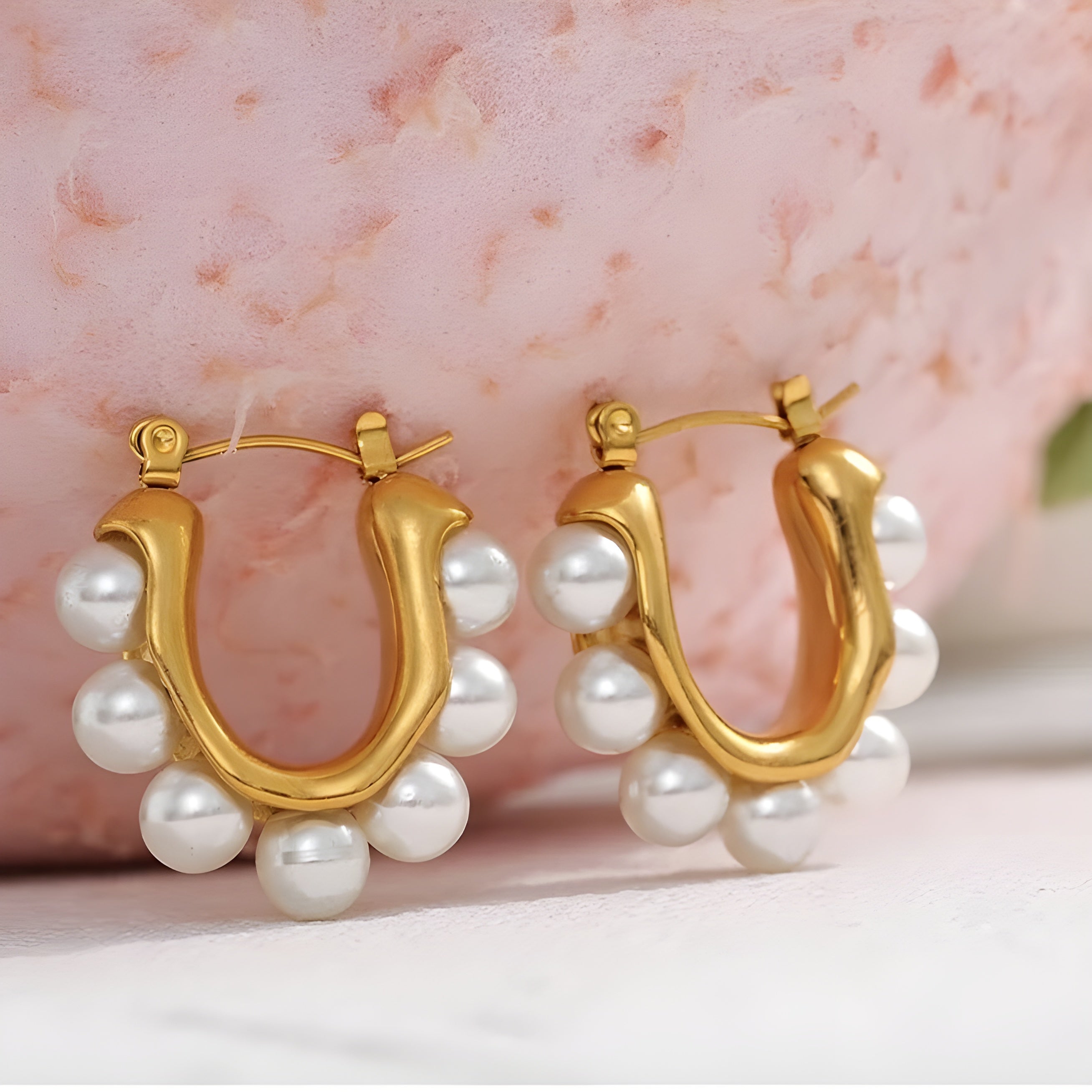 Orecchini acciaio placcato oro PVD 18k "JOSA" Earrings km5m85-r3.myshopify.com