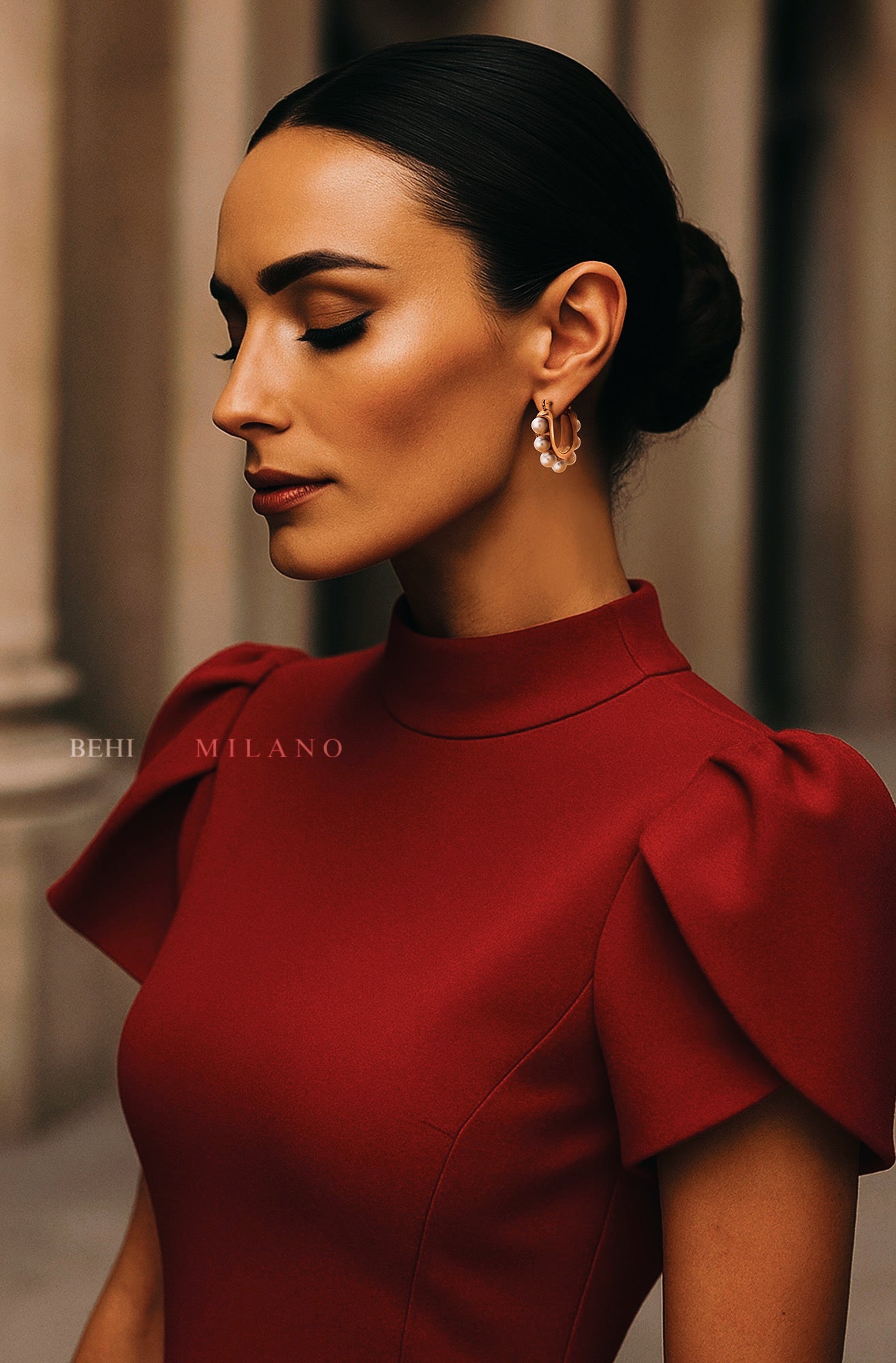 Orecchini acciaio placcato oro PVD 18k "JOSA" Earrings km5m85-r3.myshopify.com