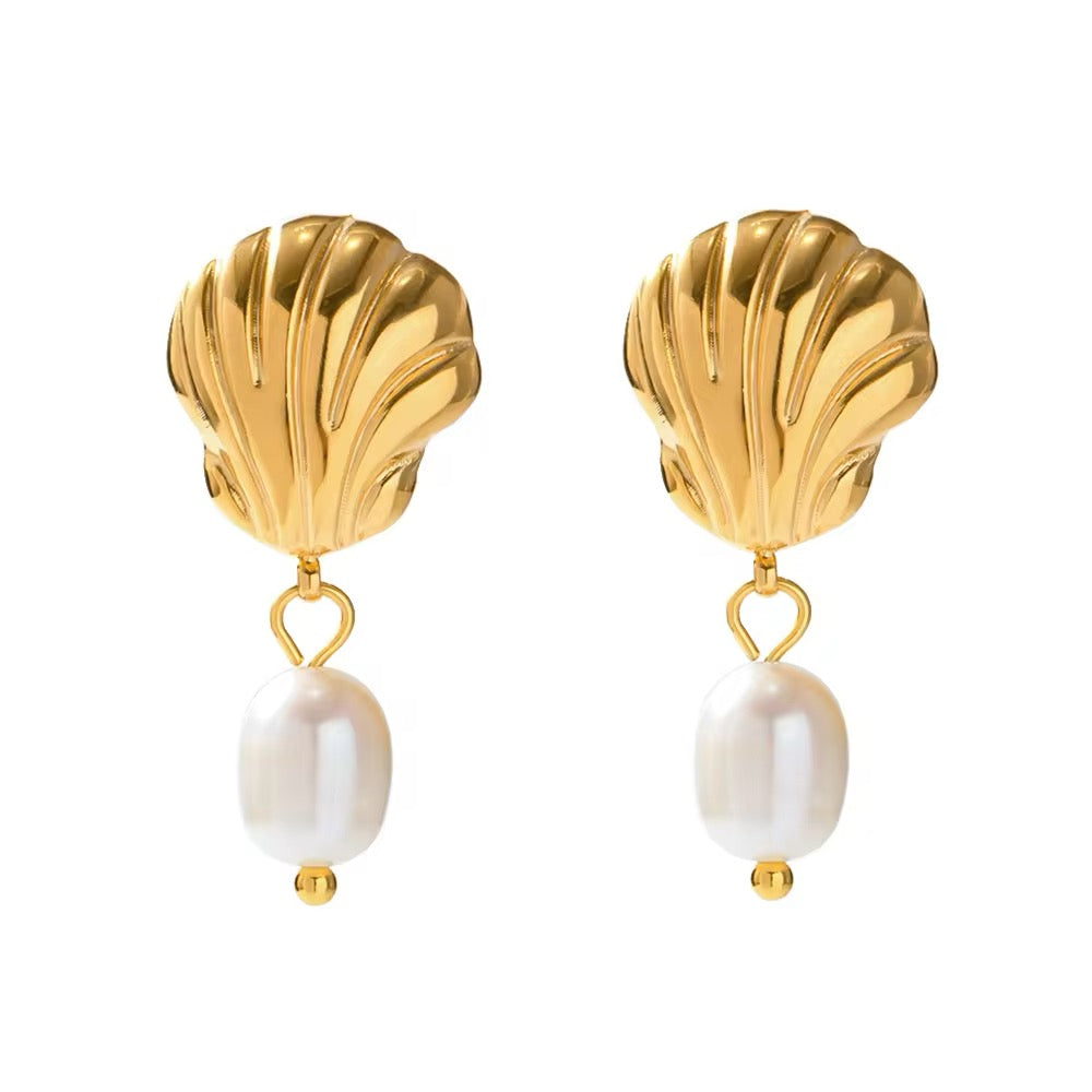 Orecchini acciaio placcato oro PVD 18k "SHAPA" Earrings km5m85-r3.myshopify.com