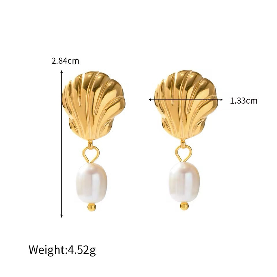 Orecchini acciaio placcato oro PVD 18k "SHAPA" Earrings km5m85-r3.myshopify.com