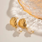 Orecchini acciaio placcato oro PVD 18k "SHAPA" Earrings km5m85-r3.myshopify.com