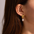 Orecchini acciaio placcato oro PVD 18k "SHAPA" Earrings km5m85-r3.myshopify.com