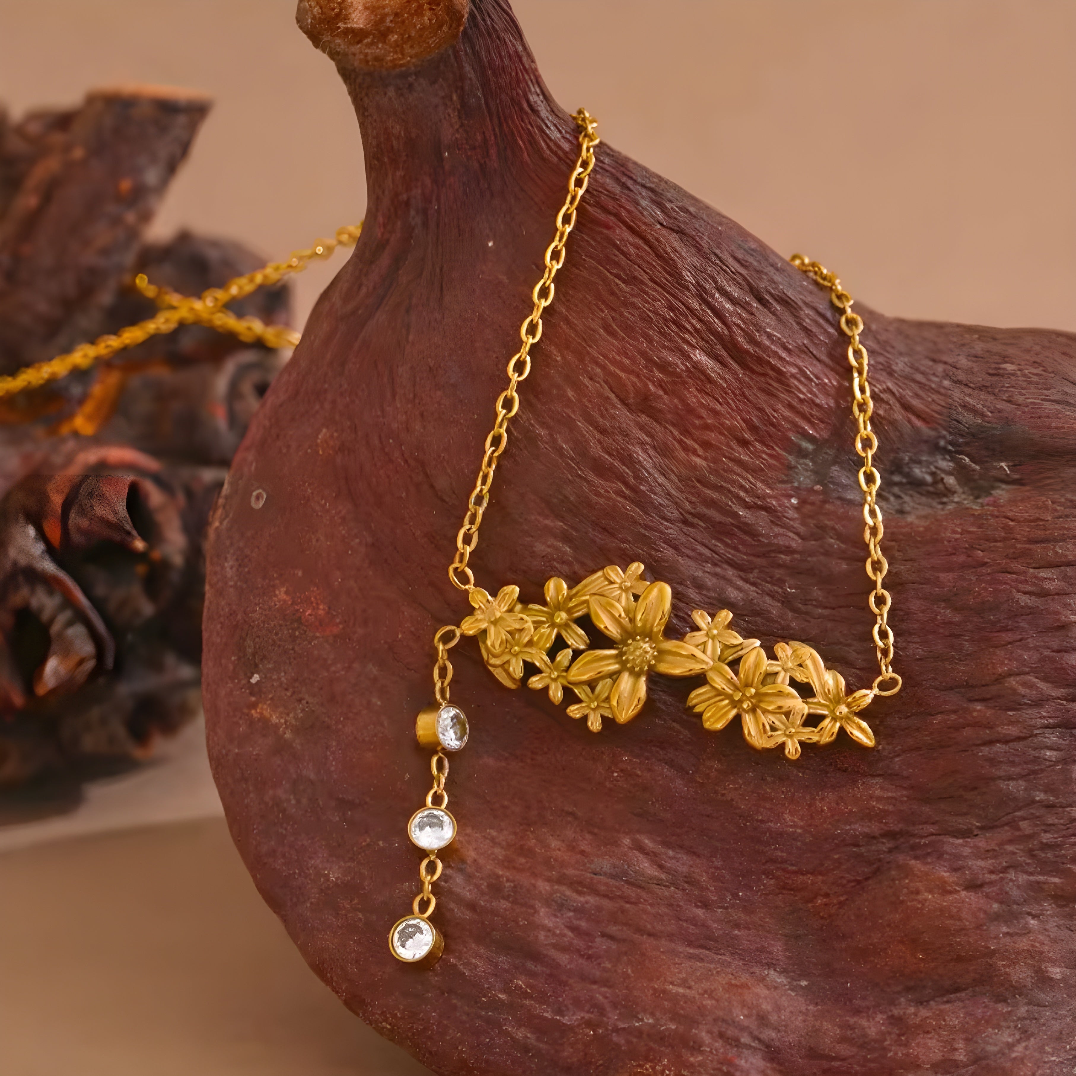 Orecchini acciaio placcato oro PVD "LAURIS" Necklaces km5m85-r3.myshopify.com