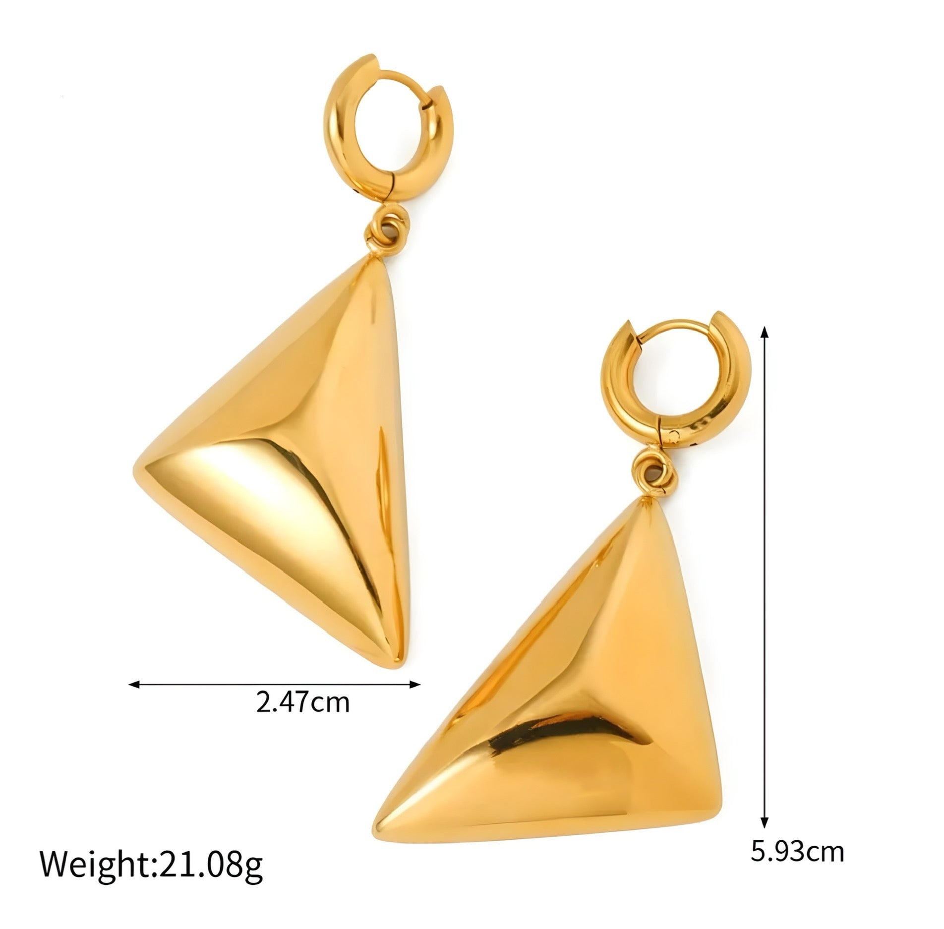 Orecchini acciaio placcato oro PVD "SERENA" Earrings km5m85-r3.myshopify.com