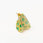 Orecchini placcati oro Curvy Bloom - Argento 925 Placcato Oro, Design Floreale Artigianale Italiano | MINA MINA Orecchini km5m85-r3.myshopify.com