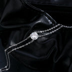 Bracciale Doppi Strato in Argento 925 con Moissanite 1 Carato