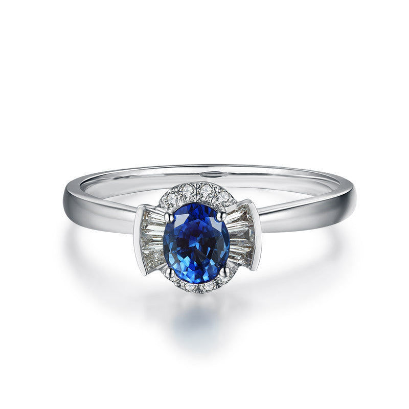 Anello da Donna in Oro 18K con Zaffiro Naturale