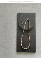 Collana da Donna con Perle d’Acqua Dolce e Occhio di Tigre