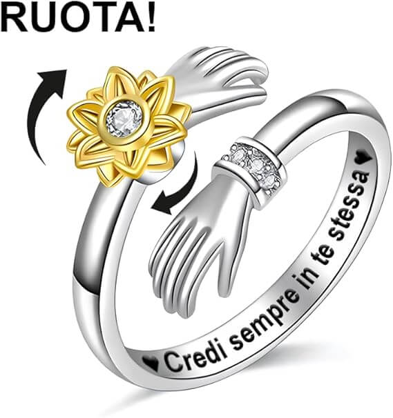 anello in argento 925 da donna - Credi in te stessa Anello km5m85-r3.myshopify.com