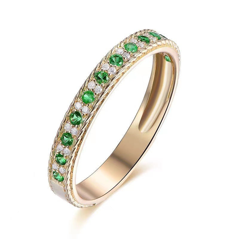 Anello da Donna in Zircone Verde