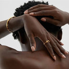 Set BEHI FLORELLE - Bracciale e Anello in Acciaio Placcato Oro 18k | Gioielli Perfetti - gioielliperfetti.it